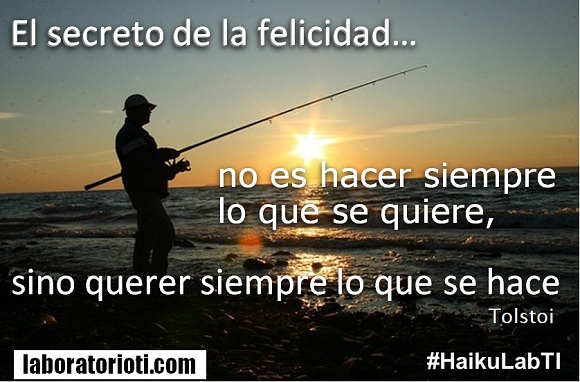 Haiku: El secreto de la felicidad no es hacer siempre lo que se quiere, sino querer siempre lo que se hace. (Tolstoi)